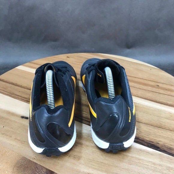 Nike JR Tiempo Rio Black Orange Turf Shoes Lace Up Youth Size 3.5 - Picture 4 of 9